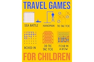 Travel Games For Children: Sea Battle, Hangman, Tic Tac Toe, Boxed In, 3D Tic Tac Toe & Four In A Row Activities
