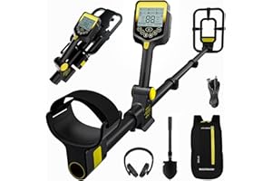 LOLARAN Metal Detector Professionale Pieghevole e Portatile, Batteria Ricaricabile al Litio, Alta Precisione per Oro e Metalli, Schermo LCD, Bobina Impermeabile, Ideale per Principianti e Esperti