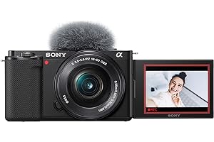 Sony Alpha ZV-E10 - APS-C Interchangeable Lens Mirrorless Vlog Camera Kit - Black