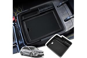 BIBIBO Podłokietnik samochodowy z matą schowek na przedmioty schowek na podłokietnik środkowy pojemnik na przedmioty dla Kia Ceed SW GT/Proceed GT 2018-2022, czerwony