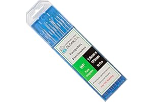 ELECTROMECANICA CANTABRIA ELCAN ELCAN Tungstenos soldadura TIG Puro Verde WP profesional, electrodos soldadura para torcha TIG de 1,0 1,6 2,0 2,4 3,2 4,0 mm, 10 unidades - Dimensiones: 1,0 x 175 mm