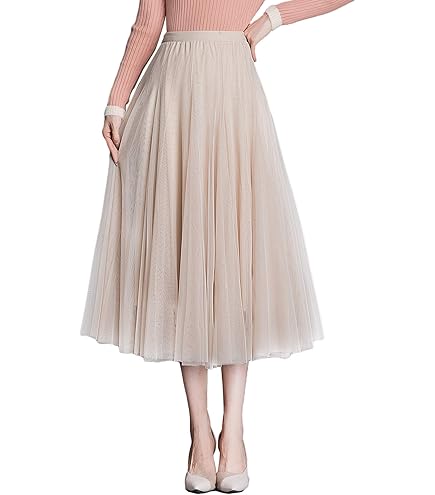 Satin Faltenrock Damen Hohe Taille - A-Linie Rock In Weiß & Anderen Farben