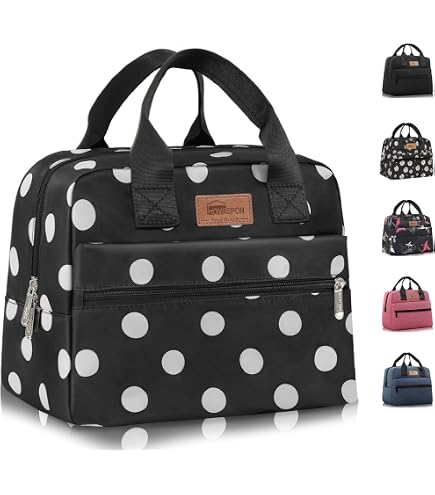Sac Isotherme Repas Nanxson 5,5L - Lunch Bag Portable, Étanche, Fourre-tout - Noir