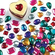 CRYSTAL KING Strasssteine 80 Teile - Rote Glitzerherzen 20mm Zum Basteln Und Verzieren