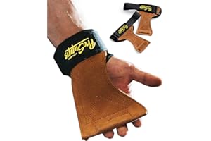 MIDINGCHAI Zughilfen Krafttraining Frauen, Strength Training Equipment, Wraps, Handgelenk Bandagen, Versa Gripps für Bodybuilding, Fitness, gym, Kraftsport, Klimmzüge, Frauen und Männer, Leder