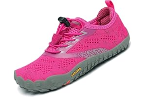 SAGUARO Calzado Descalzos Niños Zapatillas de Trail Niñas Transpirables Minimalistas Zapatillas de Deporte para Exterior Interior, 24-36 EU