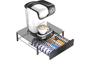 Kapselhalter für Tassimo Kapseln Aufbewahrung, 64 Kaffeekapseln Halter Metall Kapselspender, Praktischer Kaffee Kapseln Halterung, Kapseltänder für Tassimo Maschine
