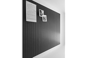 Bumusty Large Felt Notice Board 48" x 36" Cork Board Alternative-12 Pack with 70 Safe Removable Adhesive Tabs, Cork Boards for Walls for Home Office Classroom Pin Board-Black