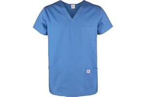 JONATHAN UNIFORM Schlupfkasack Herren Kasack Pflege 3 Taschen Medizinische Berufsbekleidung, Berufsbekleidung Pflege Uniform Top für Chirurg Zahnarzt Altenpflege