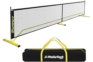 PICKLETECH - Portable Pickleball Net Slim 4.0-6.7 m - Tournament Special - Weather-Resistant Net + Carry Bag - Professional Pickleball Equipment - Court Equipment