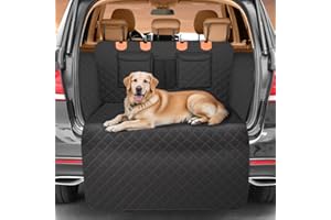 Gimars Mise à Niveau 190x105cm Imperméable Protection Coffre Voiture Chien avec Protection Latérale & Pare-Chocs Étendu, Antidérapant Couvertures De Voiture, Universel Housse Coffre SUV Camion