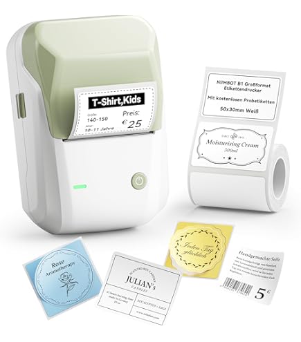 NIIMBOT Etiketten Rot & Schwarz - 50x30mm Für B21 Pro Drucker, 230 Stück Pro Rolle