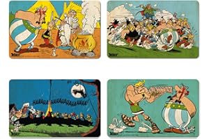 Logoshirt® Asterix I Obelix I Miraculix I Majestix I Tagliere da Cucina I 23x14cm I Set di 4 I Design Originale su Licenza