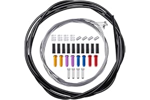 XELPARUC Shifter Cable Set, 4 PCS Bike Cable Shifter Cable, 1 Set Bicycle Change Cable Kit, Including 30 PCS Complete Inner Replacement, for Mountain Bike, Road Bike, Folding Bike