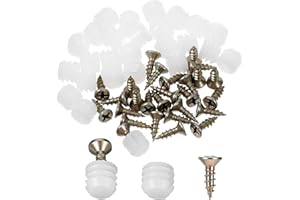 INNOHHUSTLE 25 PCS Plastic Hinge Dowel Inserts with Screws Hinge Expansion Dowels for Cabinet Cupboard Desk Chair