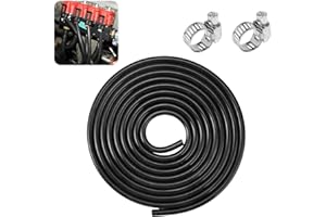 JINSION Unterdruckschlauch - Schwarz, 3 Meter Länge, Manguito de Vacio 3mm, Alto Rendimiento Línea de Tubo de Vacío de Alta Temperatura, Tubo De Silicona De Vacío Universal Para Coche para Coche, Aire o Agua