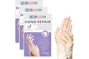 HOKIAMCN 3 Pairs Hand Mask Hand Moisturizing Gloves Mask for Dry,Cracked Hands,Whitening and Anti-aging,Repair Rough Skin (Lavender)