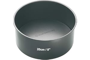 KitchenCraft, Okrągła Tortownica MasterClass Crusty Bake, 20 × 9,5 cm, do Tortów, Ciast, Biszkoptów, Powłoka Nieprzywierająca, Luźna Podstawa, Kolor Szary (B000YJ7LFO)