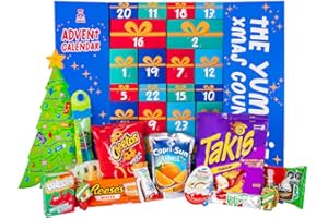American Uncle Calendario dell'avvento 2023 snack americani e internazionali, calendario avvento cibo americano da +24 snack dolci e salati - idea regalo originale