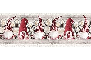 COSA Pellecchia 1969 |Tappeto Cucina Antiscivolo Lavabile in Vinile | Passatoia Antimacchia in PVC/Cotone Interni ed Esterni Stampa Digitale GNOMI ROSSI | Retro in gomma (52 x 150)