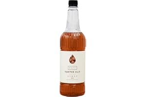 Simply Toffee Nut Syrup, Vegan & Nut Free Flavoured Syrup for Coffee, Cocktails & Baking (1 Litre)