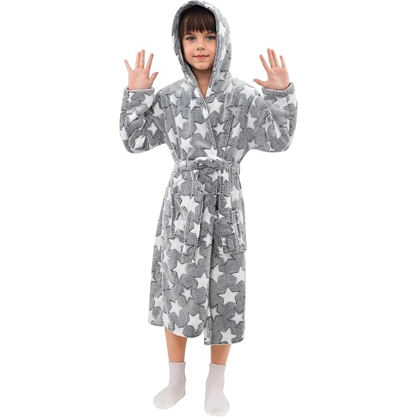 Mädchen Superweicher Einhorn-Morgenmantel Aus Fleece