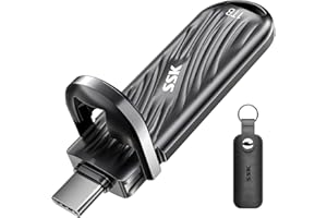 ‎SSK SSK USB 1TB Externe SSD mit bis zu 2000 MB/s, Typ-c Externe Festplatte Solid State Laufwerke USB 3.2 Gen 2X2 Memory Stick für iPhone15/16 Pro ProRes Mac/WTG/Android, Zinklegierung
