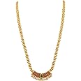 Sasitrends American Diamond Micro Gold Plated Pendant Chain Necklace for Women and Girls