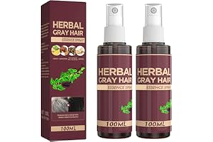 XUMINNY Herbal Gray Hair Spray, Hair White To Black Spray, Polygonum Multiflorum Hair Care Oil, Moisturizing & Nourishing, for All Hair Types (2pcs)