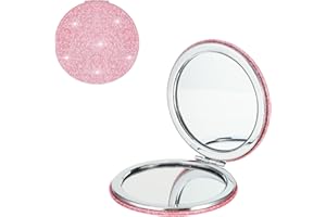 CYXZMYA Taschenspiegel Mit Vergrößerung, 72mm, leicht zu tragen, runder Kosmetikspiegel für Frauen und Mädchen.