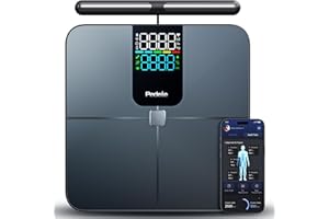 Körperfettwaage Smart Waage Personen,digitale Personenwaage mit 8 Elektroden,Digitale Waage mit Körperfett,Körperwaage Digital Bluetooth, für Protein, BMI und 28 körperanalysewaage. (180kg)