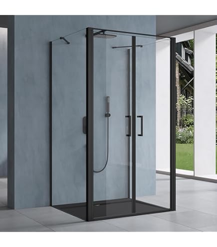Idralite Junior Duschkabine 90x90cm H185 - Strukturglas Schiebetür