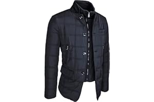 EVOGA Elegante giubbotto piumino uomo sartoriale slim fit invernale con gilet interno