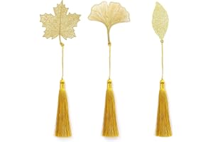 DINGFENG Set de 3 Marcadores Metal，Marcadores de Marcadores Retro Clásicos，Marcadores de libros Colgantes Clásicos，Marcadores de Papel de Aluminio Dorado，Como Regalos Para lectores，Amigos y Familiares（oro）