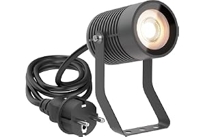 ledscom.de SHINGA trädgårdsspotlight för utomhusbruk, IP65, stickpropp, antracit, 1x GU10 max. 15W