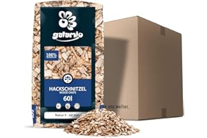 GALAMIO Wood Chips Wood Chips Mulch Natural Forest Pine Pinus Sylvestris for Garden Raised Bed Decor Wood Decorative Chopper Coarse 5-60 mm 60 L Bag / 1 Box Paligo