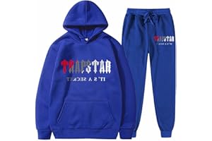 JKJFJKA Trapstar Anzug Herren Trapstar Jogginganzug 2-teilig Herbst Leichte Damen Trapstar Trainingsanzug Sportanzug Tracksuit Unisex Jogging Anzug Set mit Hoodie und Hose,Unisex