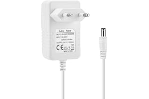 Aukru 12V 2A Caricabatterie Alimentatore Spina 5,5 mm x 2,5 mm Plug per Striscia Led, Router,Fotocamera,Hard Disk Esterno, docking station e molto altro