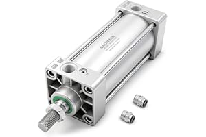 Baomain pneumatique Air Cylindre SC 63 x 100 PT 3/8 ; Alésage : 2 1/5,1 cm, Passage : 10,2 cm ; vissé Tige de piston Double Action