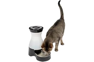 PetSafe Healthy Pet - Estación de Agua para Mascotas, pequeña, Capacidad de 64 onzas, Fuente de Agua de Gravedad para Mascotas, Fuente de Agua automática para Gatos, Fuente de Agua para Perros,