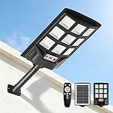SENDALE Farolas Solares Exterior,Focos Led Solares con Mando a Distancia,IP65 Impermeable Luz Solar Exterior,6500K Foco Solar