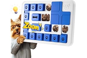TRIGRAND Juguetes De Rompecabezas para Perros, Juguetes para Perros Que Se Aburren con Chirridos, Golosinas, Interactivos, Lavables, Alivian Ansiedad, Cachorros, Gatos, Perros Medianos, Azul