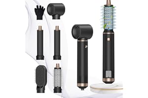 ‎LANBOO Hairstyler Set 5 in 1, Airstyler, 1000 W Multi-Maic Styler Professional Hairstyler, Hair Dryer, 30 mm Curling Iron, Hot Air Curler, for Hair Volume, Drying, Straightening, Curling