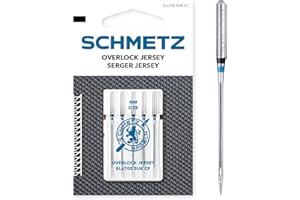 SCHMETZ | 5 Aiguilles pour machines à coudre | Overlock Jersey | ELx705 SUK CF/SY 2022 | Grosseur 80/12 | Attention: vérifiez le système d'aiguille recommandé dans le mode d'emploi