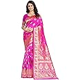 C J Enterprise Women's Pure Soft Kanjivaram Silk Saree Banarasi Design Style With Blouse Piece for Wedding (Pari9016-51)