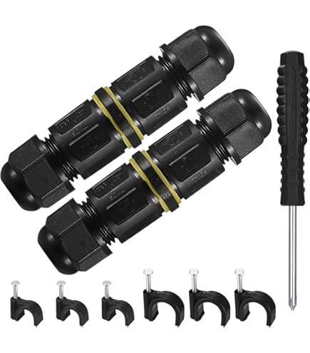 QitinDasen 2 Pièces 3 Voies Extérieur Étanche Câble