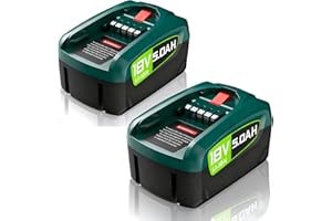 GGIKING 2 Pack 5000mAh 18V Lithium-Ion Replacement Battery for Bosch PSB Tools Grade A Cells, UK Stock, Compatible with Bosch 18V DIY/Garden Power Tools (Not for Unlimited Cleaners)