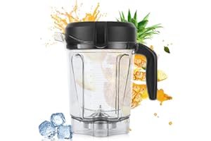 GARQITWAN Vitamix Mix Jug Blender Pitcher Replacement for 64 oz Transparent Food Mixer Container with Blade Lid for Vitamix Classic Mixer C-Series 5200 6300 5000 5500 4200 4500 750 Blender Cup
