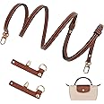 GADITIEK Strap for Longchamp Mini Bag Strap, Brown Adjustable Bag Straps for Crossbody Handbags, Leather NO Punch Strap for Long Champ Bag