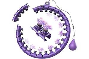 TIPTOP HOME Hula Hoop Reifen Erwachsene, Hula Hoop mit Gewicht Kugel, Fitnessreifen mit 27 Abnehmbaren Gliedern, Verstellbarer Smart Hula Hoop bis zu 160 cm, HoolaHoop zum Abnehmen mit Zählwerk und Ball